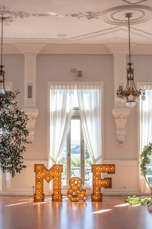 Letras en boda en Cantabria